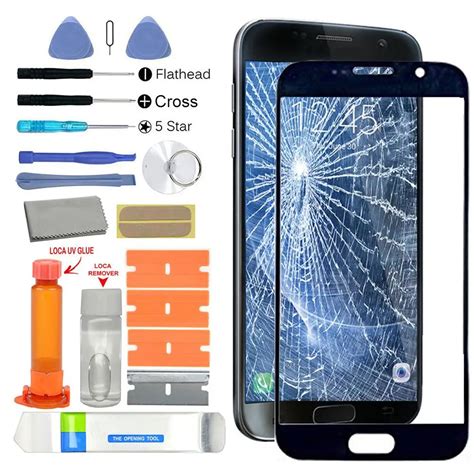 UV Glue Front Glass Screen Replacement Repair Kit for Samsung Galaxy S7 ...