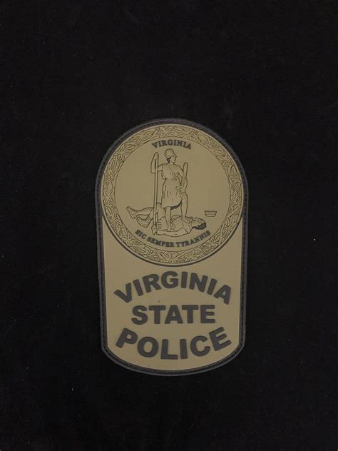 Virginia State Police Patch Tactical SWAT VSP Highway Patrol Subdued OD ...