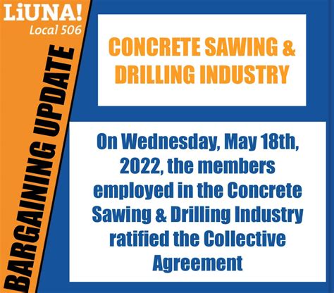 Concrete Sawing & Drilling Industry - Collective Agreement Ratified ...