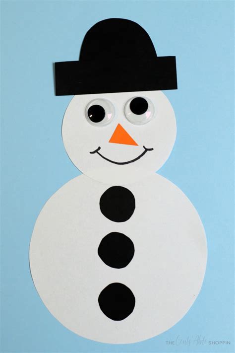 Easy Paper Snowman Craft | The CentsAble Shoppin