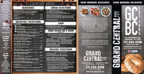 Menu of Grand Central Bagel Cafe in Pleasantville, NY 10570