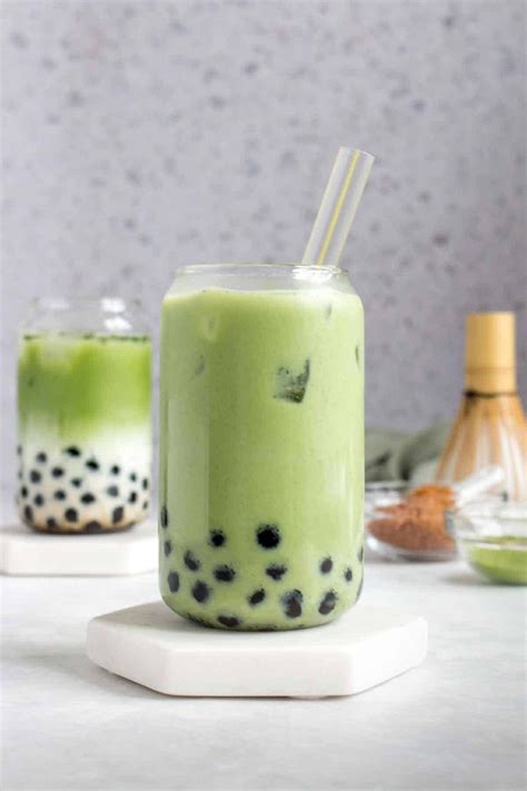 Matcha Bubble Tea with Brown Sugar | How to Make Boba Tea | Recipe | Matcha bubble tea, Bubble ...