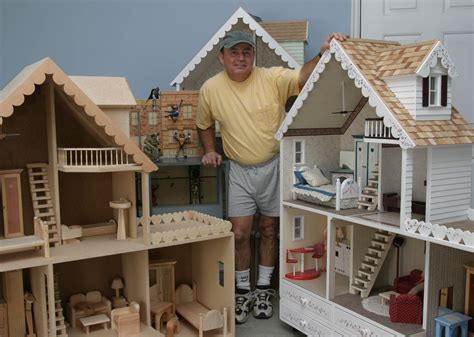 Martin specializes in building hand-crafted, solid-wood doll houses ...