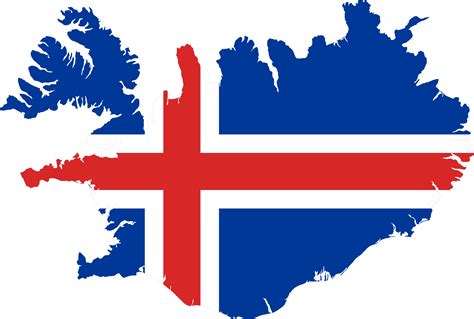 Clipart - Iceland Flag Map