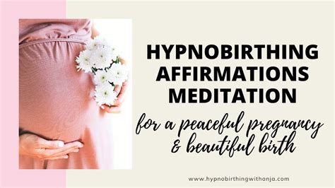 HYPNOBIRTHING AFFIRMATIONS meditation- positive pregnancy affirmations ...