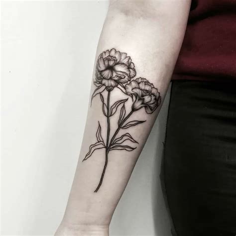 160+ Best Carnation Flower Tattoo Designs With Meanings (2019) | Tattoo Ideas 2020