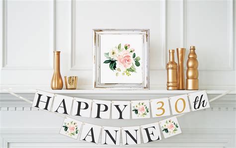 30th Birthday Banner Happy Birthday Banner Personalized - Etsy