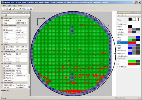 WMMapEdit - view, transform and convert wafer maps