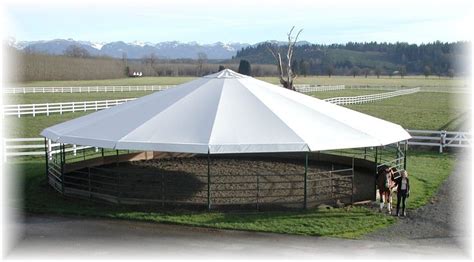 Keep the harsh elements out of your working area with Equine Concepts' Round Pen Cover | Round ...