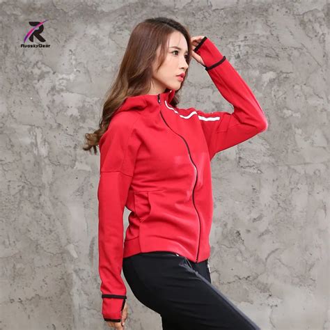 2018 New Women Running Jackets Sport Jacket Quick dry Long sleeved ...