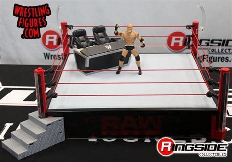 MATTEL WWE MAIN EVENT RAW ELITE SCALE RING W/ GOLDBERG FIGURE NEW PROTO ...