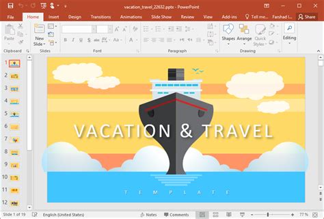 Animated Vacation & Travel PowerPoint Template