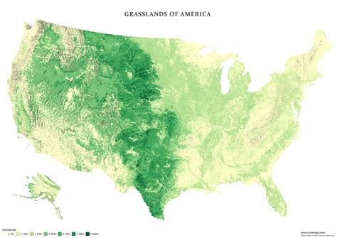 Grasslands of America mapped - Vivid Maps