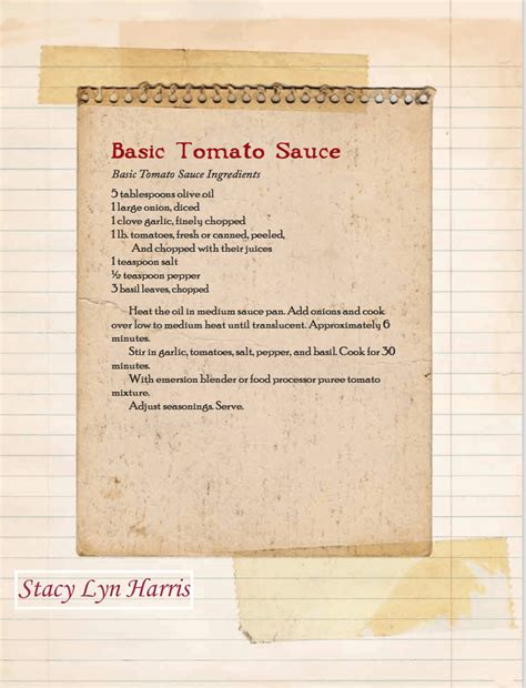 Basic Tomato Sauce - Stacy Lyn Harris