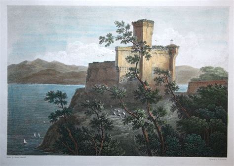 Italia, Liguria, Castello di Lerici; Fischer - Castle of Lerici - 1821 ...