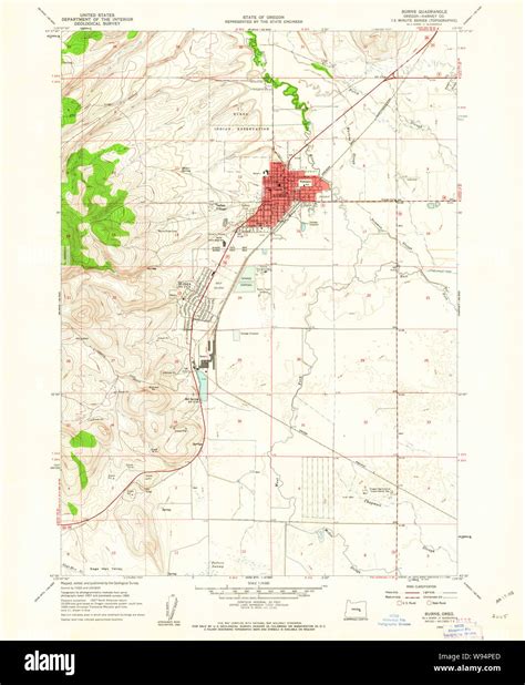 Burns oregon map hi-res stock photography and images - Alamy