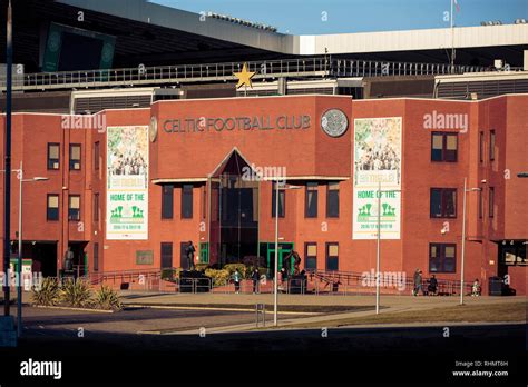 Some football fans visiting Celtic Football Club Stadium Stock Photo ...