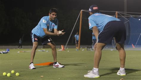 Mohammad Kaif imparts lessons on fielding during a training session ...