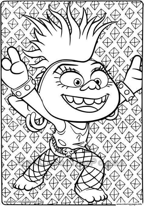 New Trolls 2 World Tour Coloring page Printable