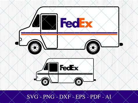 FedEx Truck SVG FileFedex Delivery Truck SVG Vector Art for | Etsy