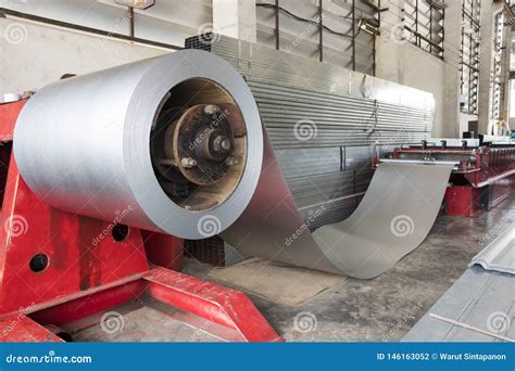 Coiled Steel in Metal Sheet Rolling Machine Stock Photo - Image of metal, process: 146163052