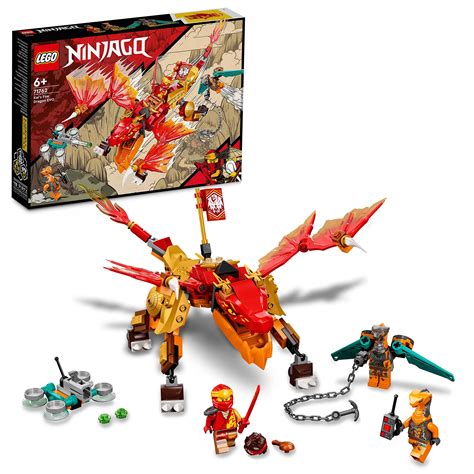 LEGO 71762 NINJAGO Kai’s Fire Dragon EVO Toy with Cobra & Boa Snake Warrior Figures and Kai ...