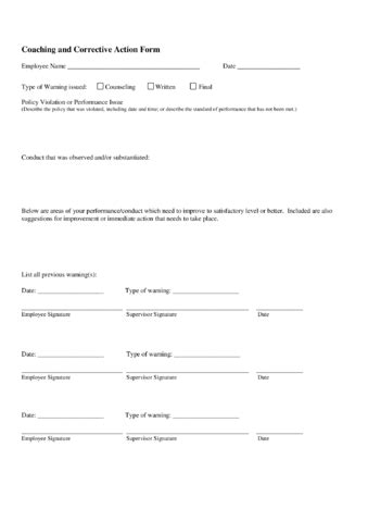 2024 Corrective Action Plan Template - Fillable, Printable PDF & Forms ...