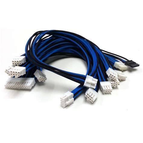 Corsair AX760i Premium Single Sleeved Modular Cables Set (Black/UV-Blue) - modDIY.com