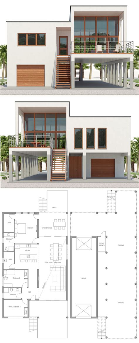 Coastal House Plan,Beach Home Plan | Beach house flooring, Sims house plans, Coastal house plans