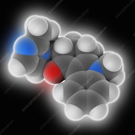 Ondansetron drug molecule - Stock Image - C025/9581 - Science Photo Library