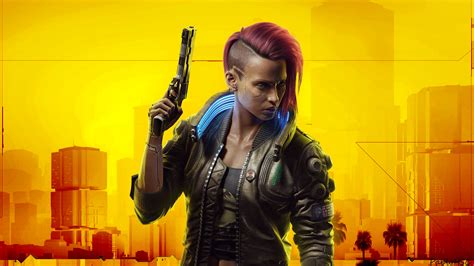 V Yellow Background 4K HD Cyberpunk 2077 Wallpapers | HD Wallpapers ...