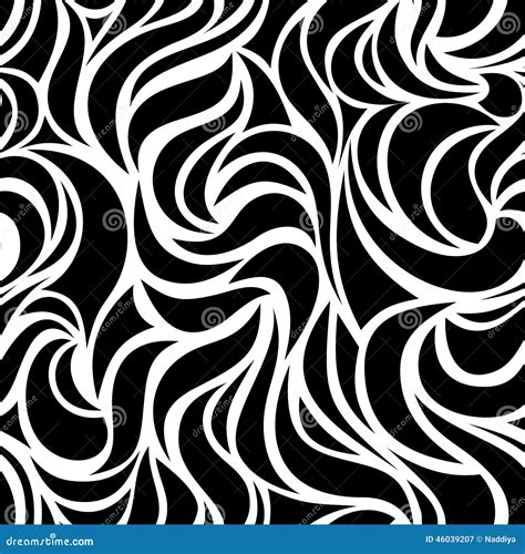 Abstract Seamless Black and White Pattern. Vector Illustration. Stock Vector - Illustration of ...