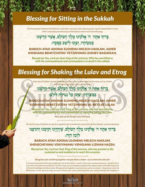 Sukkot Blessing Poster - ShulSigns.com - Shul Donor Signs & Judaica Posters