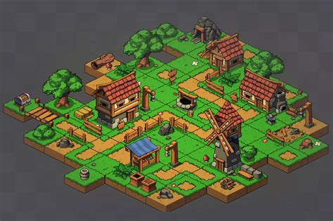 2D Isometric Village | 2D Environments | Unity Asset Store | Isometric ...