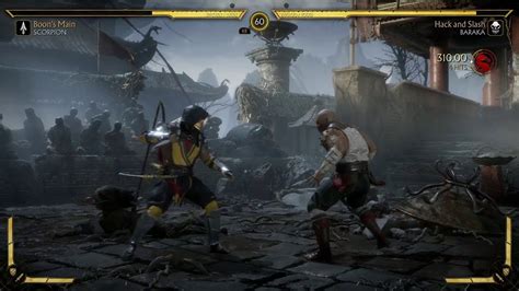 MK11: Scorpion Vs Baraka Gameplay - YouTube