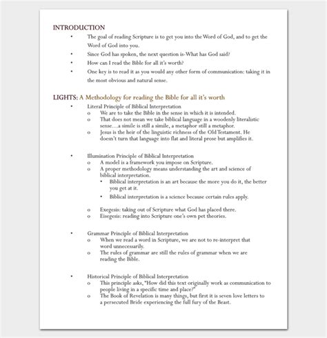 Sermon Outline Worksheet