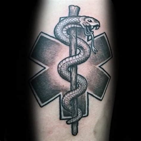 60 star of life tattoo designs for men ems emt and paramedic – Artofit