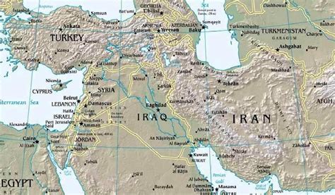 Geography of the Middle East, showing cities of Target Countries and... | Download Scientific ...