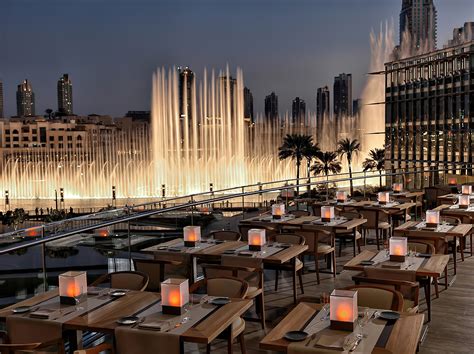 Armani Hotel Dubai – Burj Khalifa, Dubai, UAE – Fountain View Dining Patio – TRAVOH