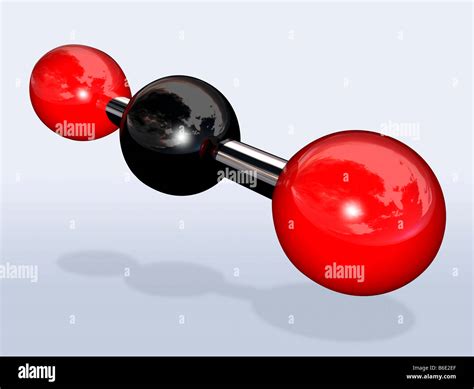 Le dioxyde de carbone. Le modèle moléculaire du dioxyde de carbone ...