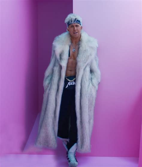 Barbie 2023 Ryan Gosling Ken Fur Coat | Ryan gosling, Movie fashion ...