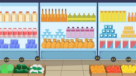 Color Cartoon Supermarket Background Design, Color, Cartoon ...