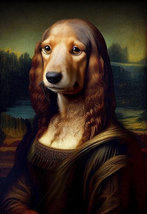 Mona Lisa Dog Digital Picture for Download and Print - Etsy