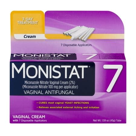 Monistat 7-Day Yeast Infection Treatment, Cream with 7 Applicators - Walmart.com