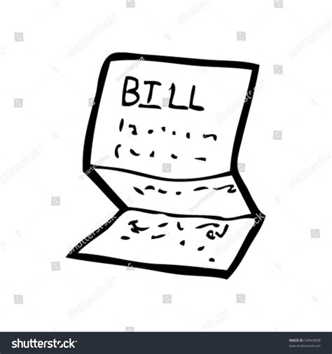 Bill Drawing Stock Vector Illustration 54945838 : Shutterstock