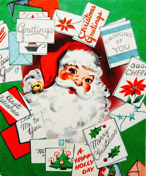 Vintage Santa Christmas Card