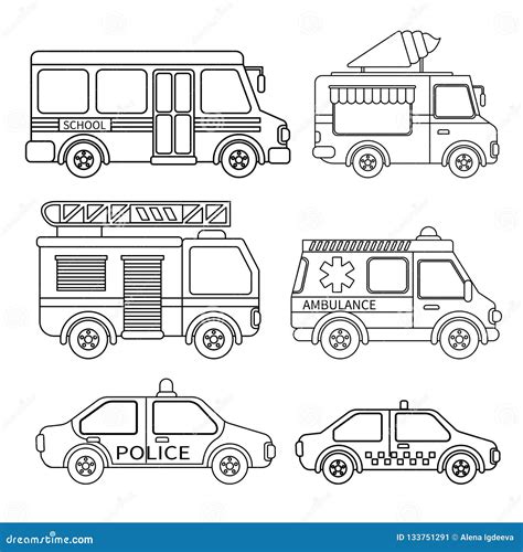 Emergency Vehicles Coloring Pages