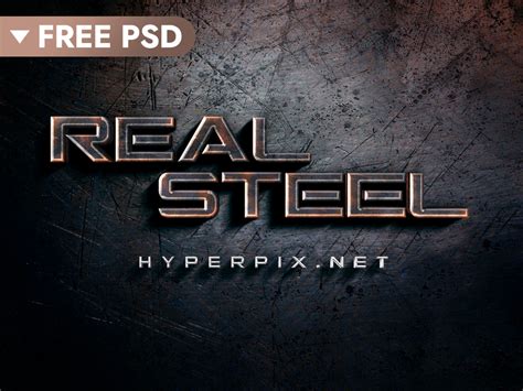 [FREE DOWNLOAD] 3D Metal Text Effect by Hyperpix Studio on Dribbble