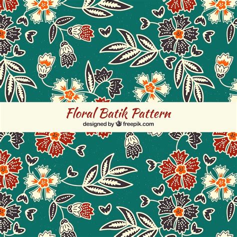 Premium Vector | Elegant floral batik pattern