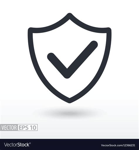 Quality is confirmed flat icon sign shield logo Vector Image